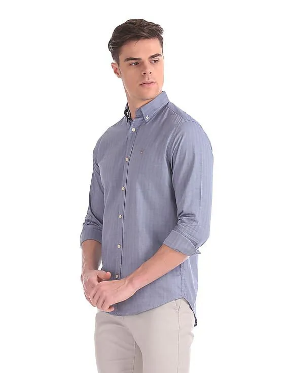 Gant Herringbone Solid Regular Button Down Shirt