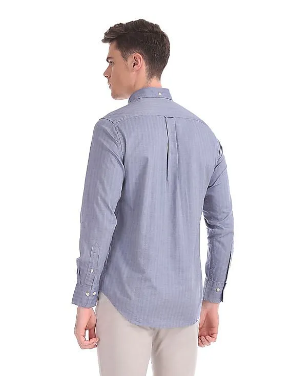 Gant Herringbone Solid Regular Button Down Shirt