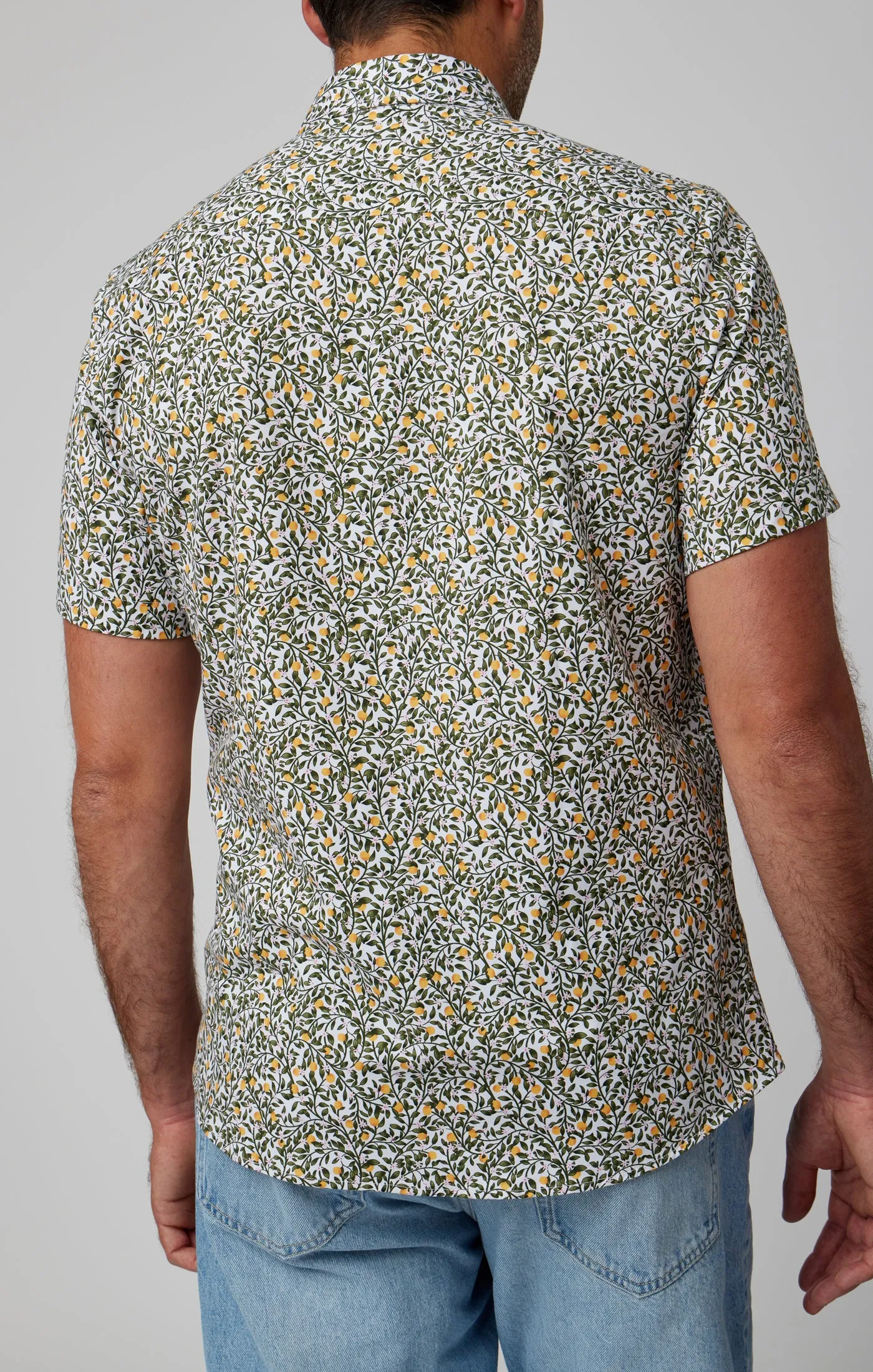 GRAPEFRUIT TREE PRINT SHORT SLEEVE SHIRT