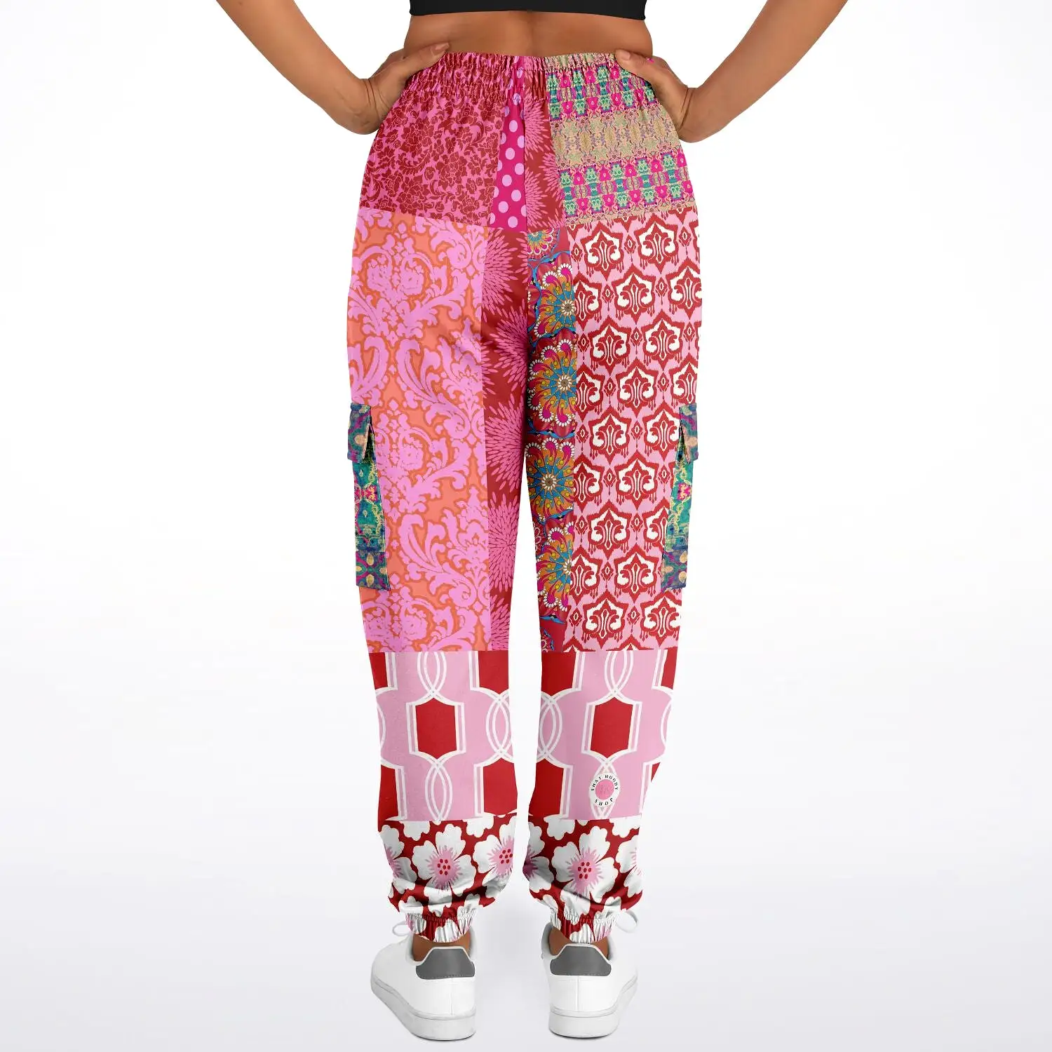 Gypsy Beat Pink Patchwork Unisex Eco-Poly Joggers