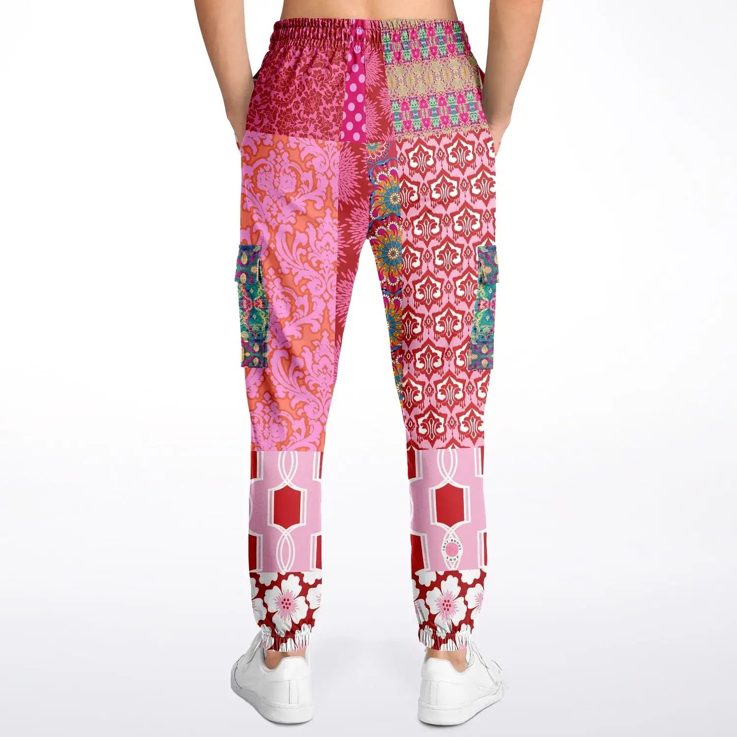 Gypsy Beat Pink Patchwork Unisex Eco-Poly Joggers