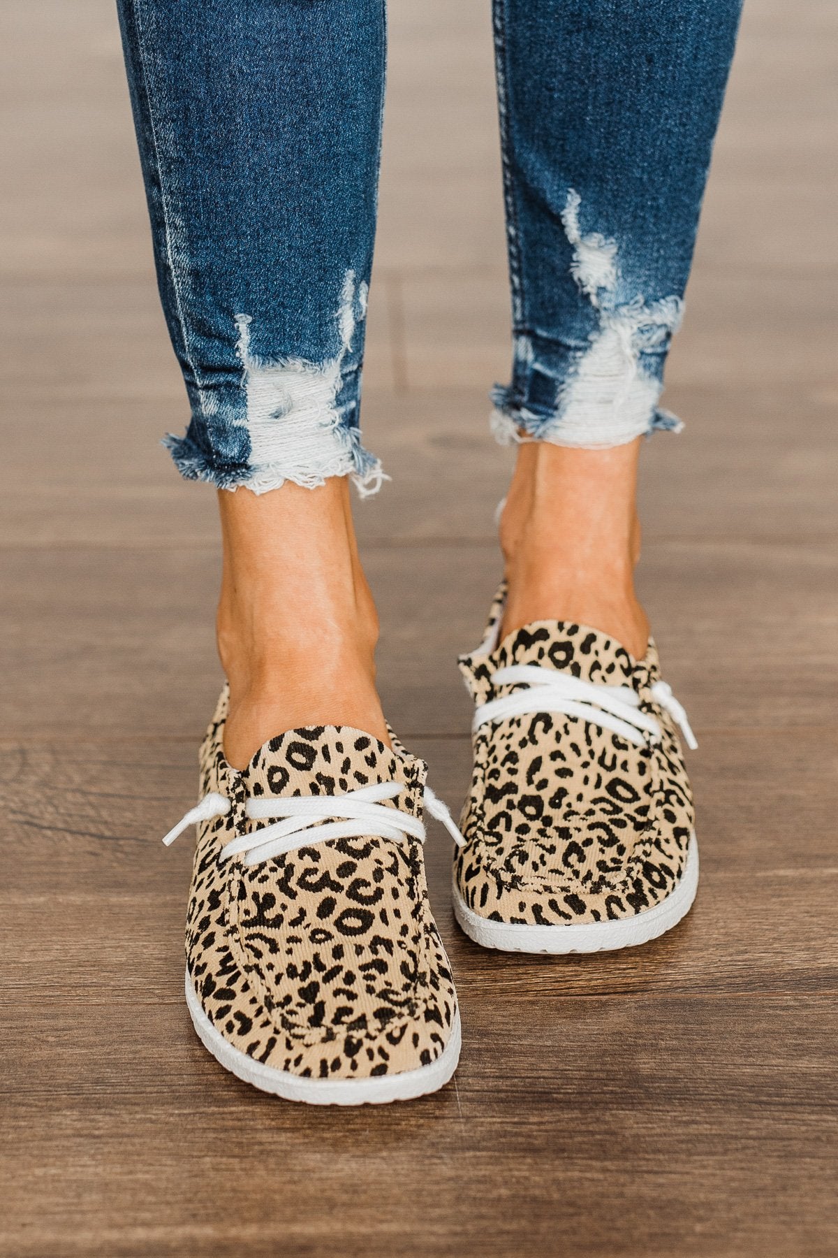 Gypsy Jazz Cavani Sneakers- Natural Leopard Print