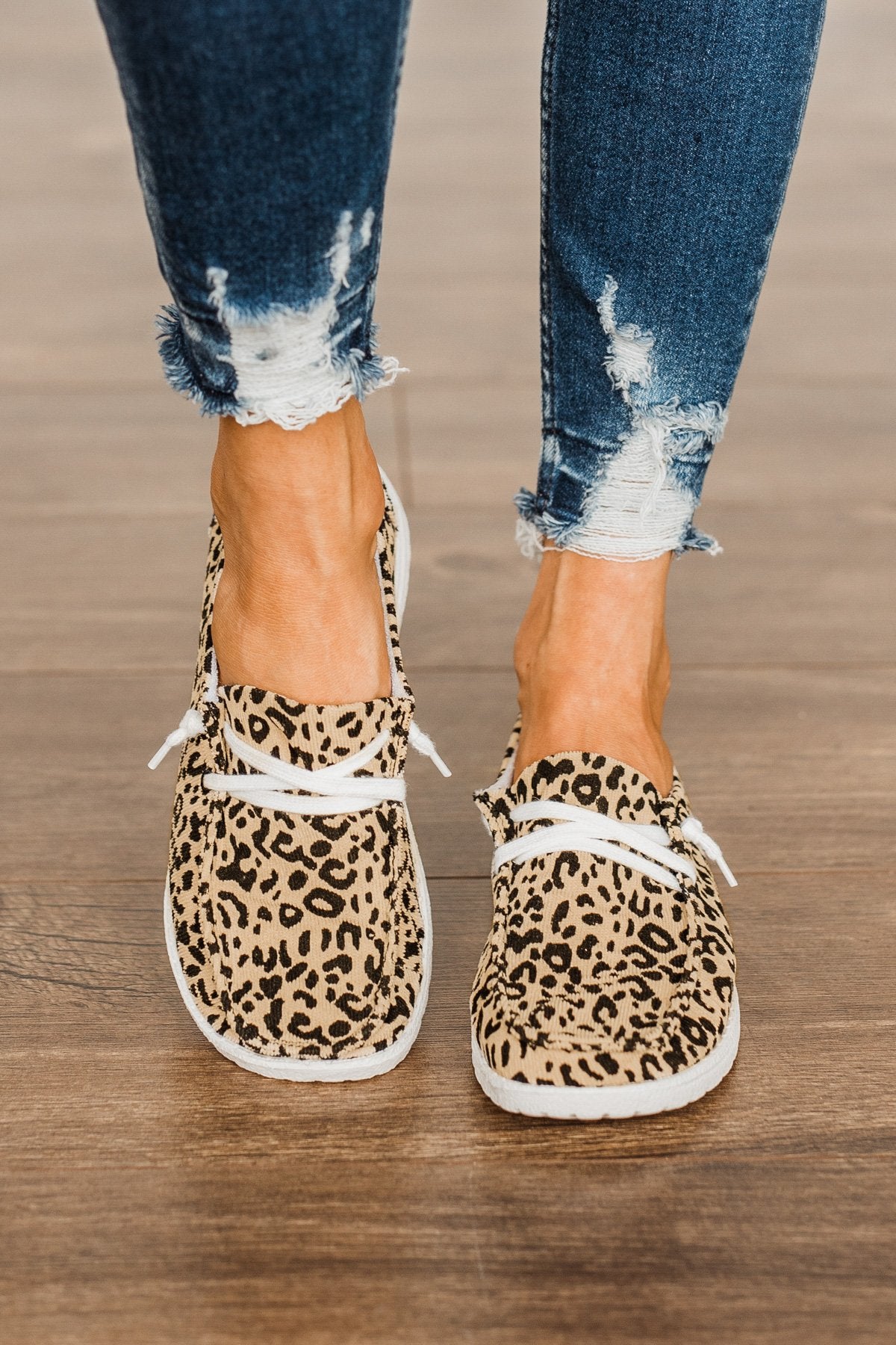 Gypsy Jazz Cavani Sneakers- Natural Leopard Print