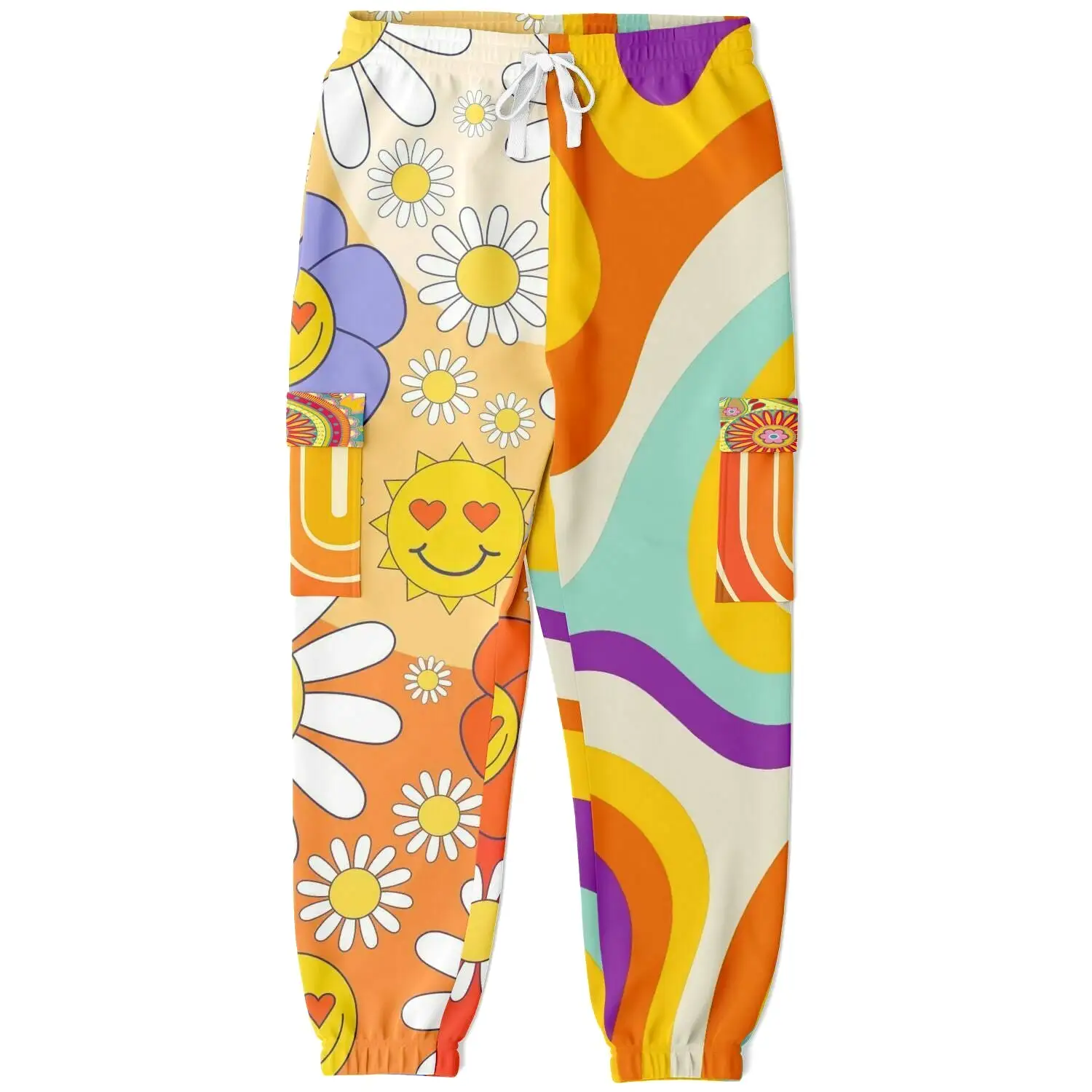 Happy Valley Retro Floral Unisex Eco-Poly Cargo Joggers