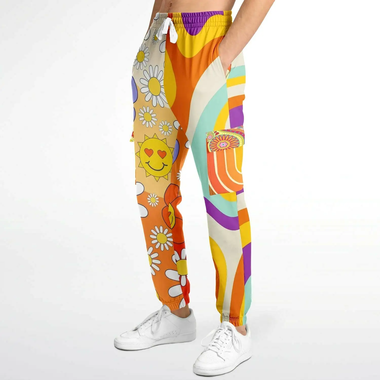 Happy Valley Retro Floral Unisex Eco-Poly Cargo Joggers