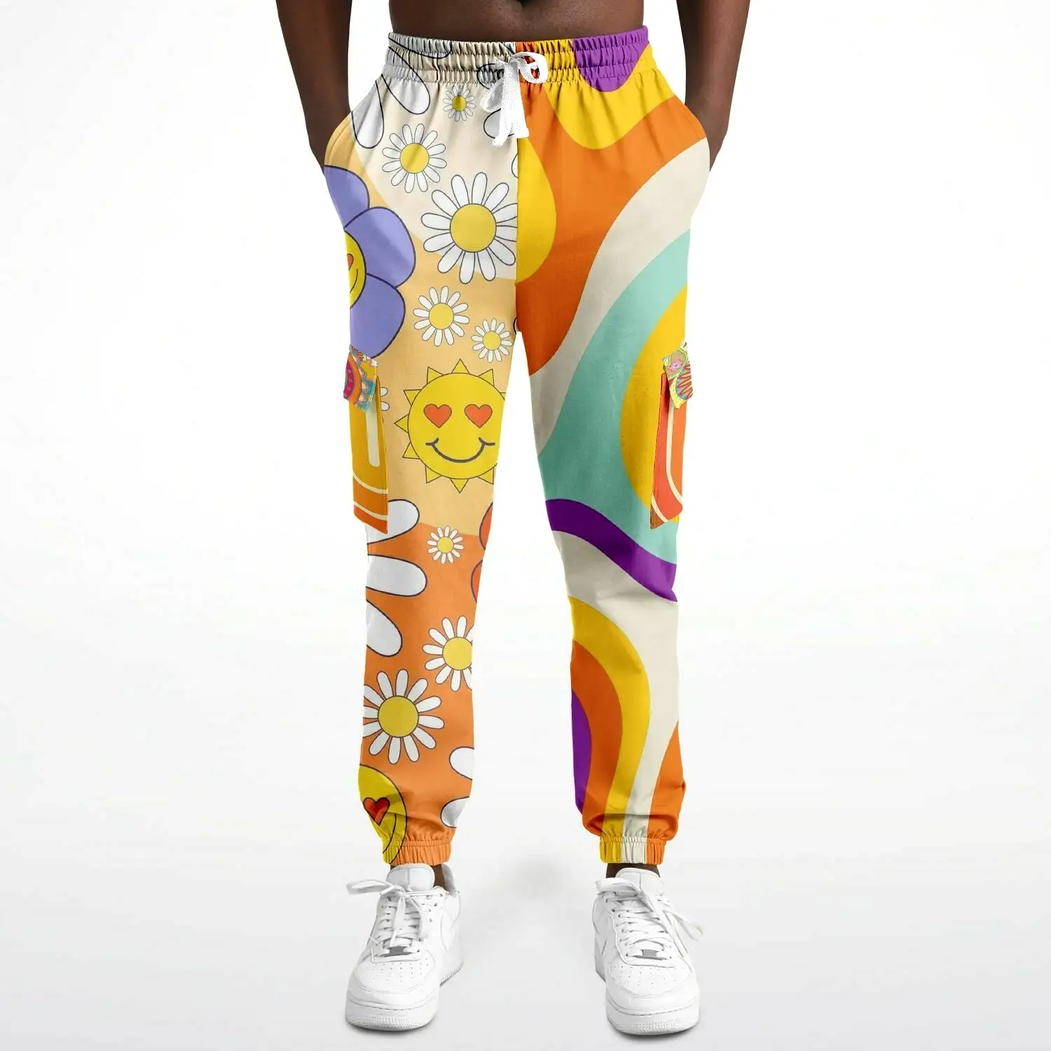 Happy Valley Retro Floral Unisex Eco-Poly Cargo Joggers