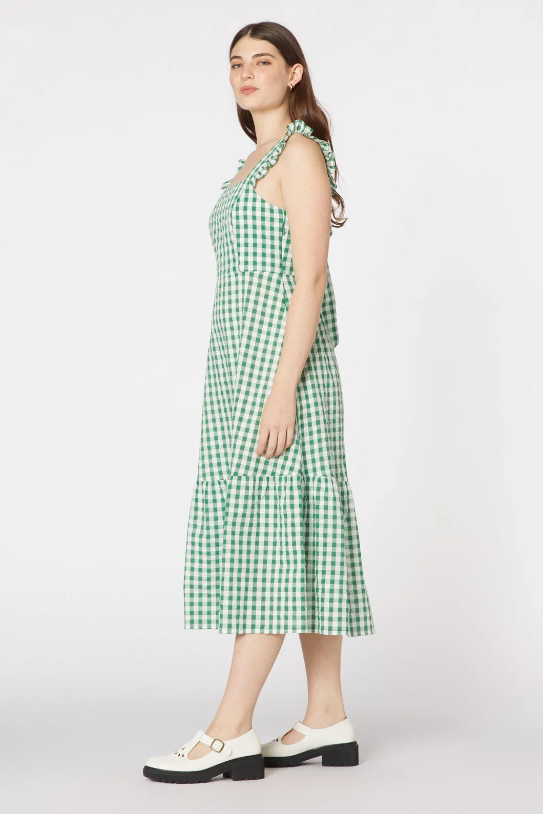 Heidi Check Midi Dress