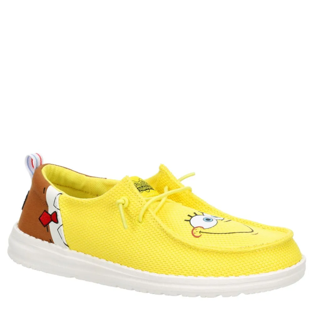 HEYDUDE  WOMENS WENDY FUNK SPONGEBOB SLIP ON SNEAKER