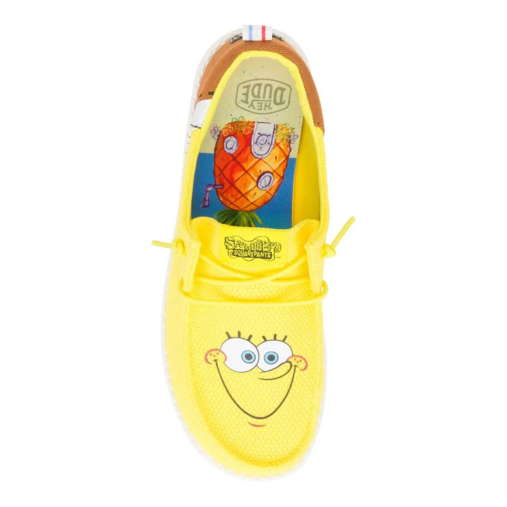 HEYDUDE  WOMENS WENDY FUNK SPONGEBOB SLIP ON SNEAKER