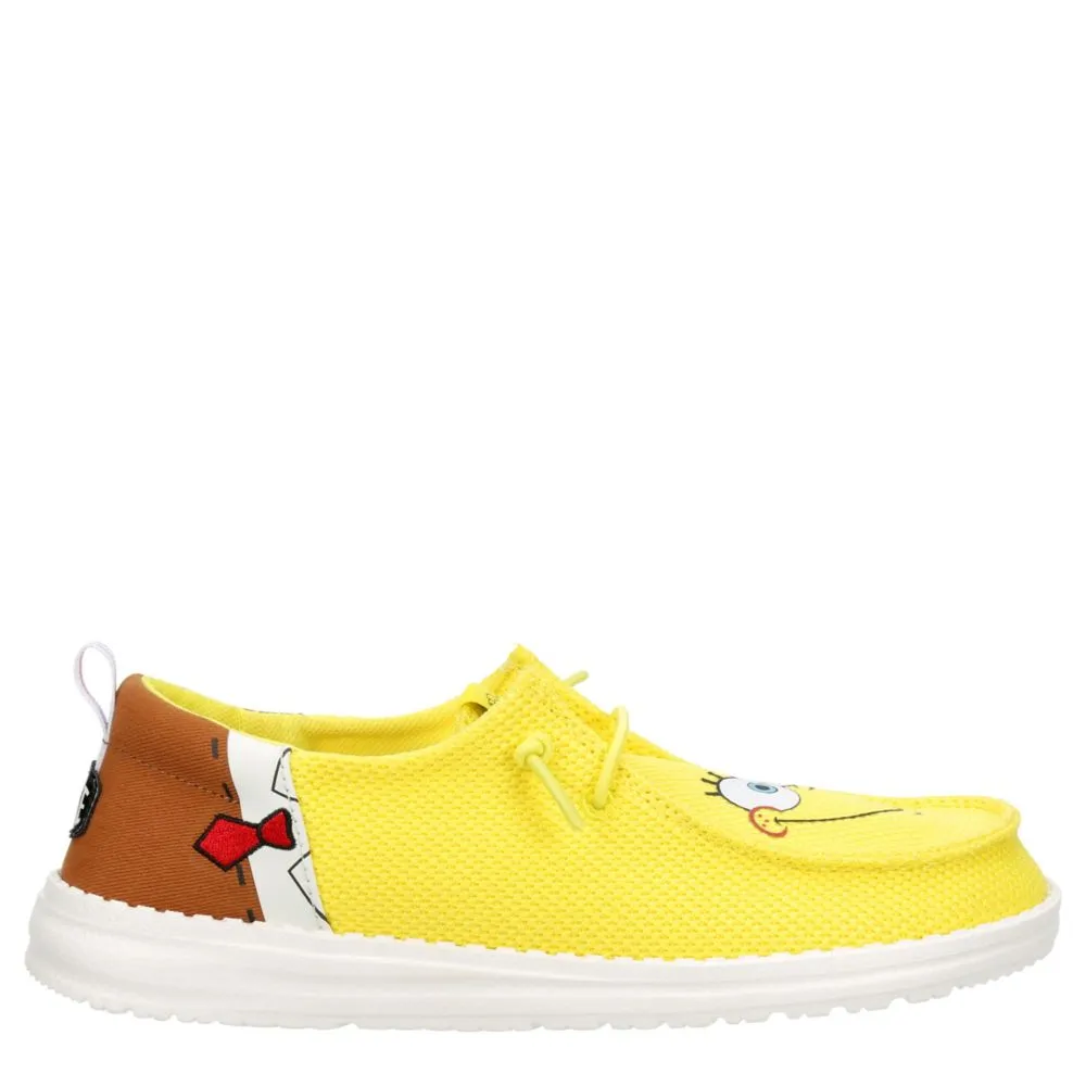 HEYDUDE  WOMENS WENDY FUNK SPONGEBOB SLIP ON SNEAKER