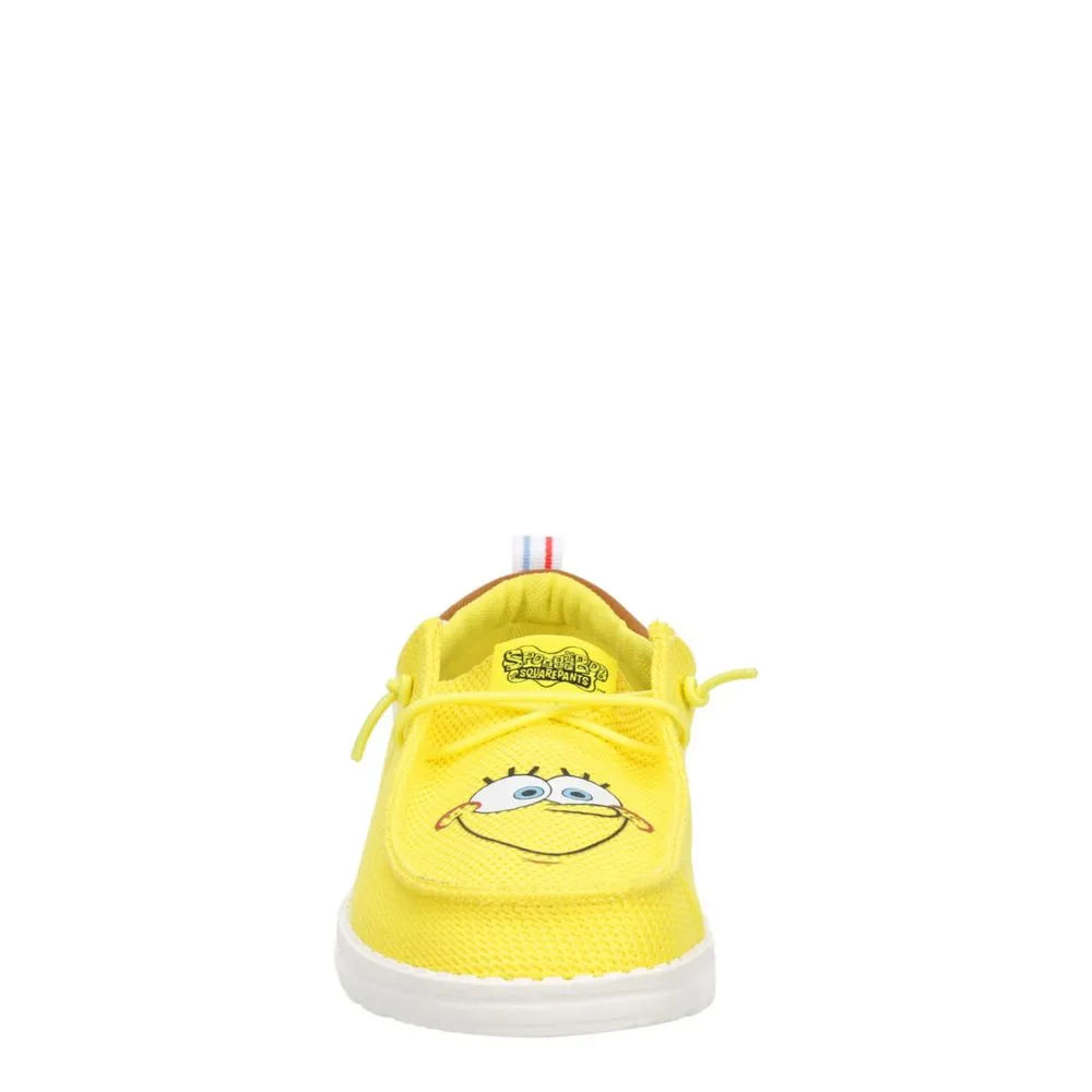 HEYDUDE  WOMENS WENDY FUNK SPONGEBOB SLIP ON SNEAKER