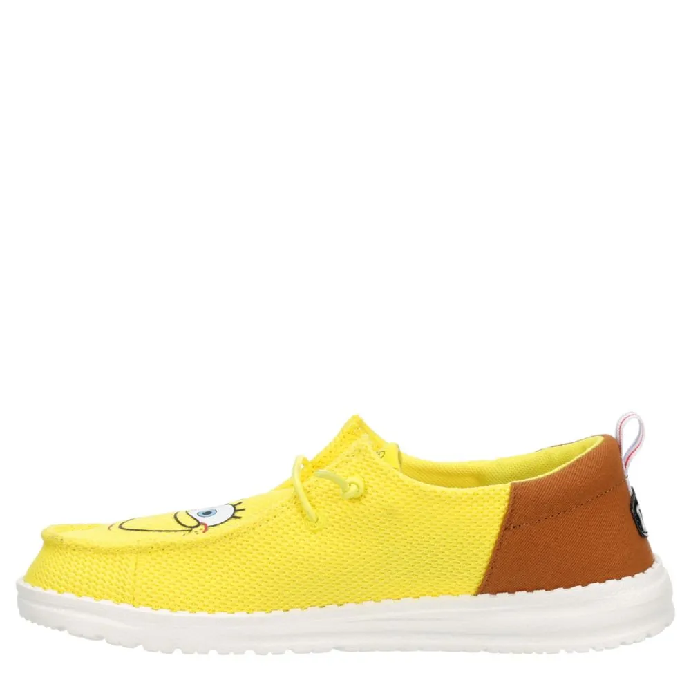 HEYDUDE  WOMENS WENDY FUNK SPONGEBOB SLIP ON SNEAKER