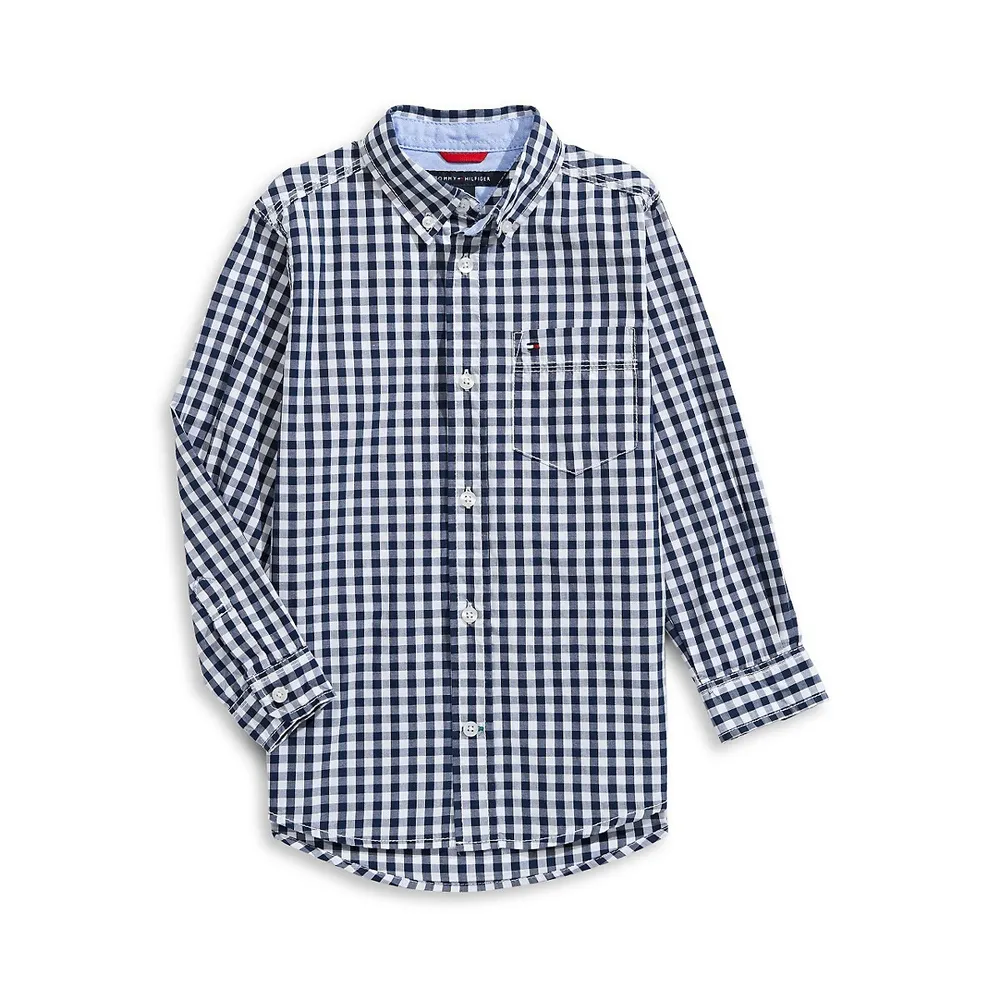 Hudson's Bay Boy's Checkered Button-Down Shirt