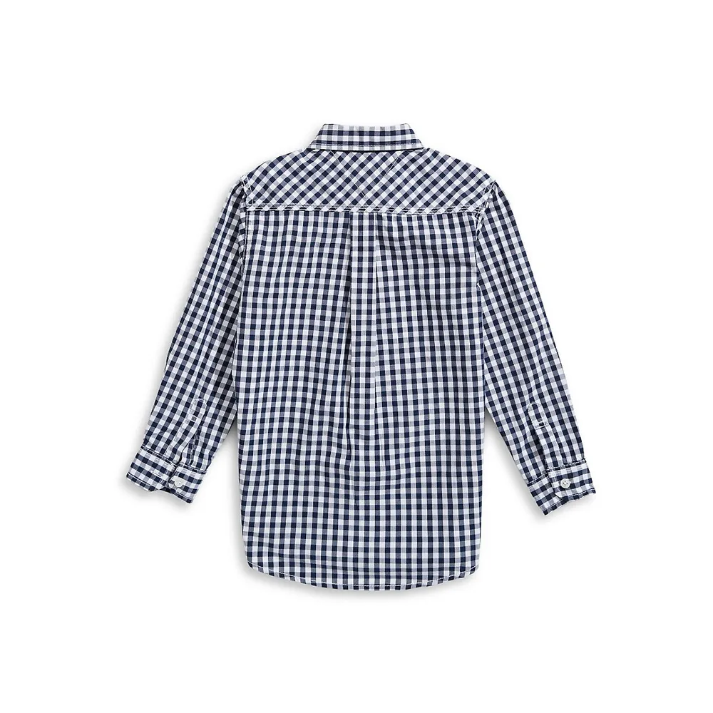 Hudson's Bay Boy's Checkered Button-Down Shirt