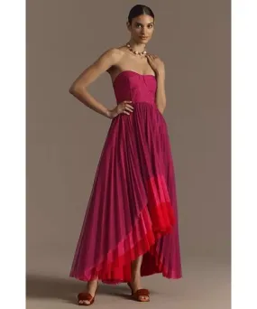 Hutch Calloway Strapless Bustier Tulle Maxi Dress