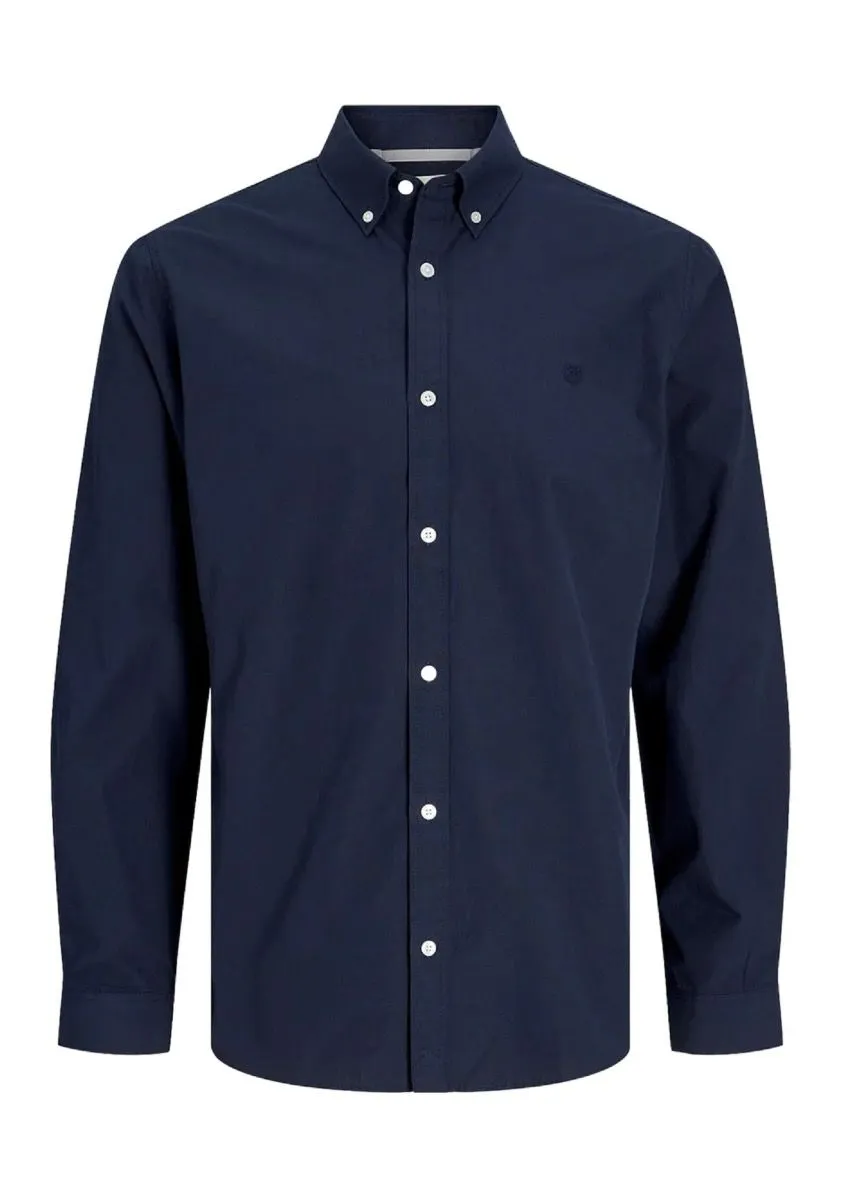 Jack & Jones Poplin Comfort Long Sleeve Shirt Night Sky