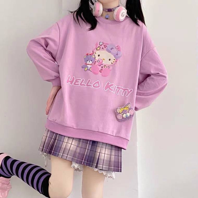 JAPANESE CUTE “HELLO KITTY” SWEATSHIRT BY90020