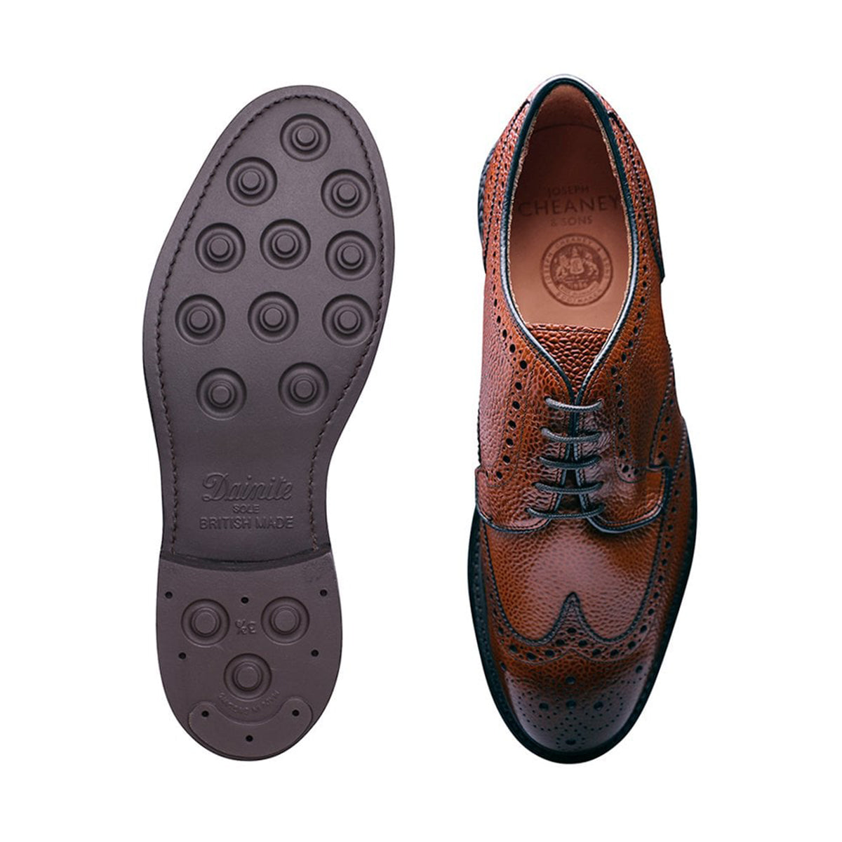 Joseph Cheaney - Bexhill Derby Brogue Shoes in Mahogany