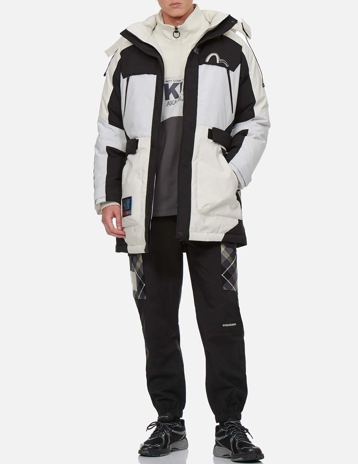 Kamon Print Tricolor Snow Mantra Down Parka