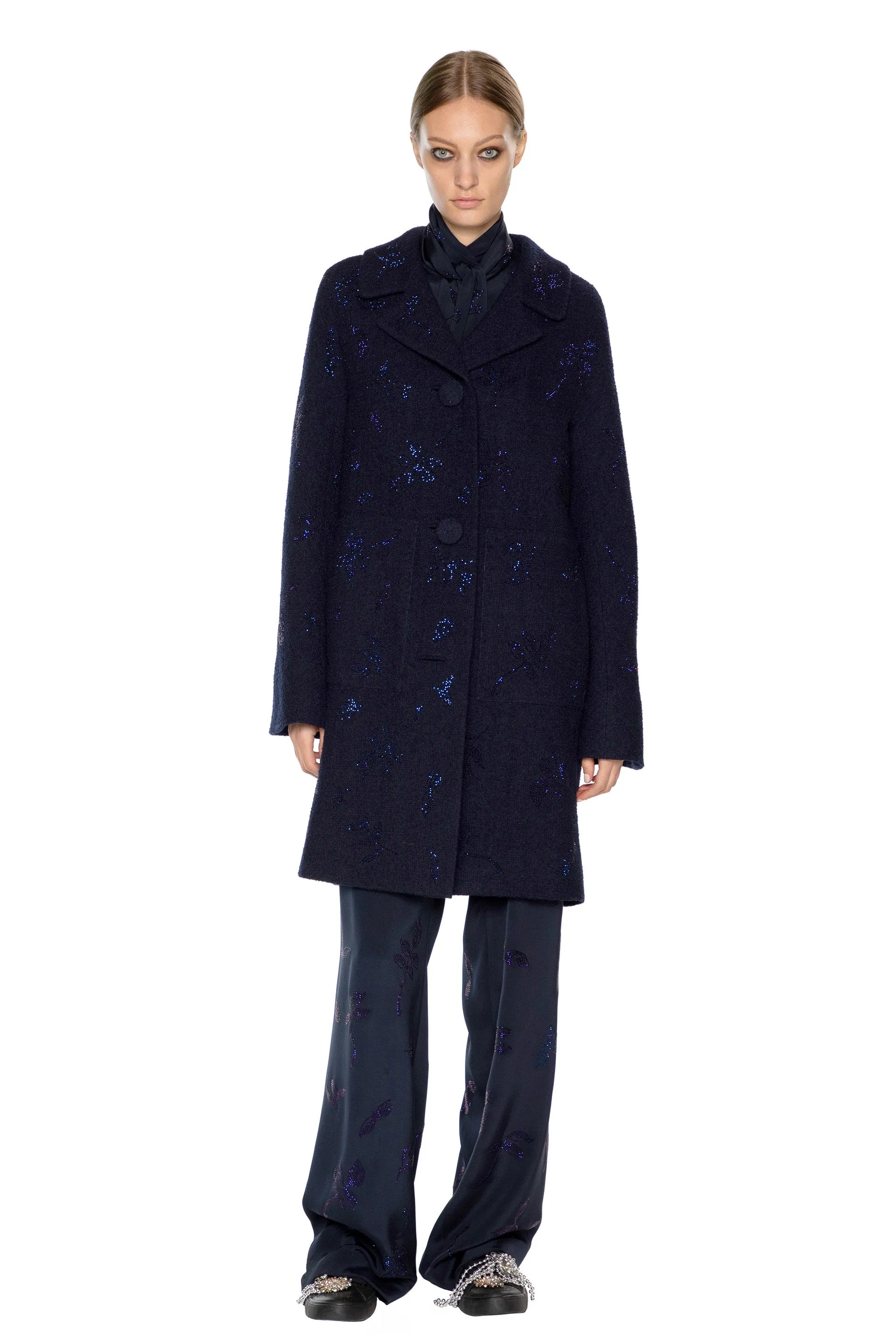 'KIND OF BLUE' L/S PATCH POCKET COAT