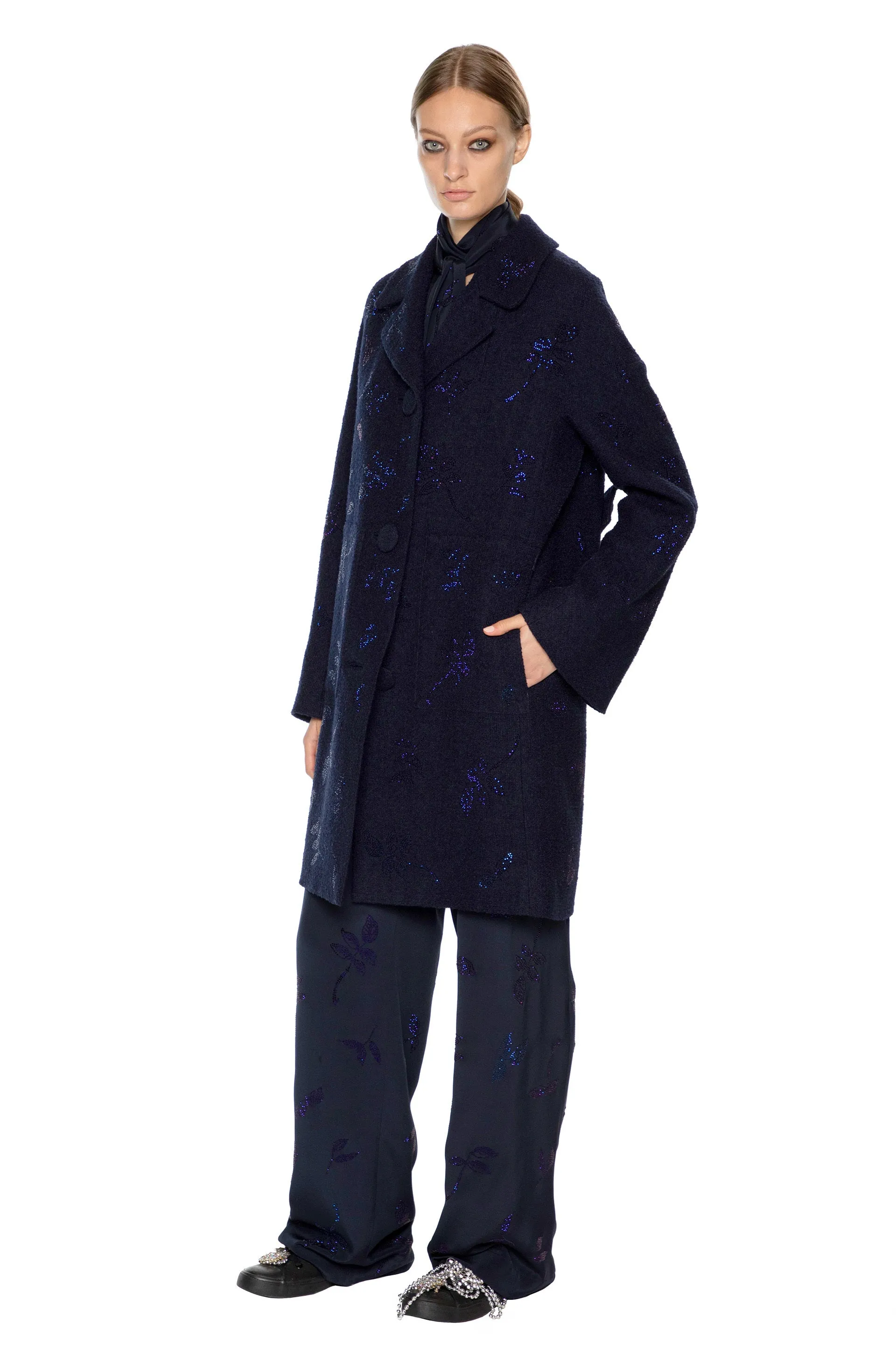 'KIND OF BLUE' L/S PATCH POCKET COAT