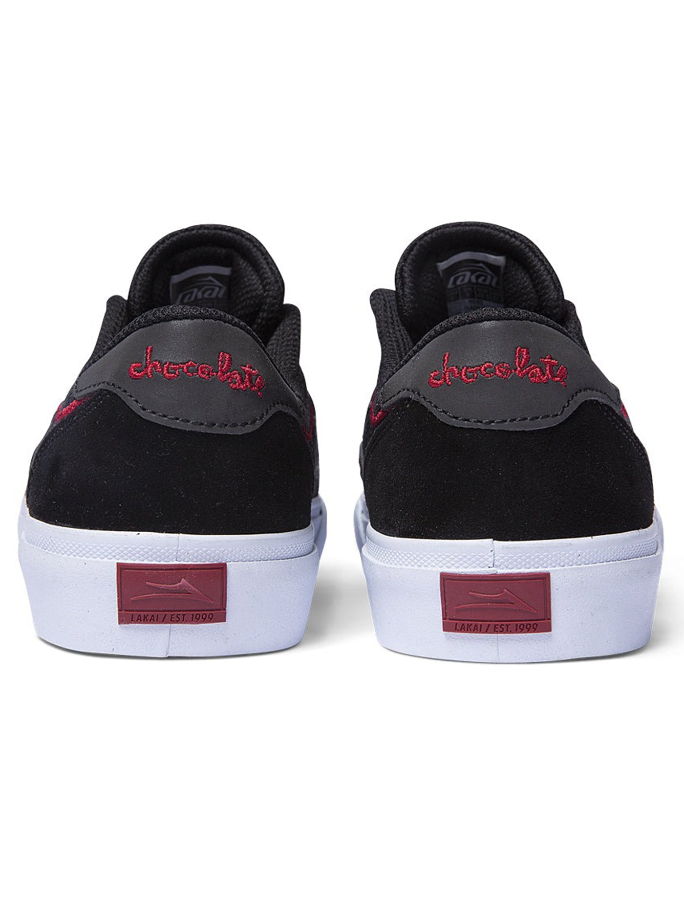 Lakai x Chocolate Flaco 2 Black/Red Suede Shoes