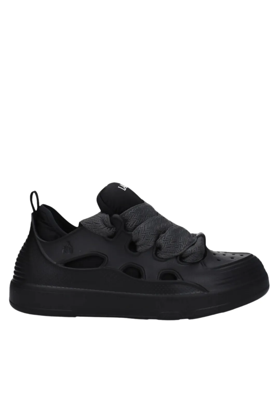 Lanvin Men Rubber Black/Anthracite Curb removable-insole Sneakers