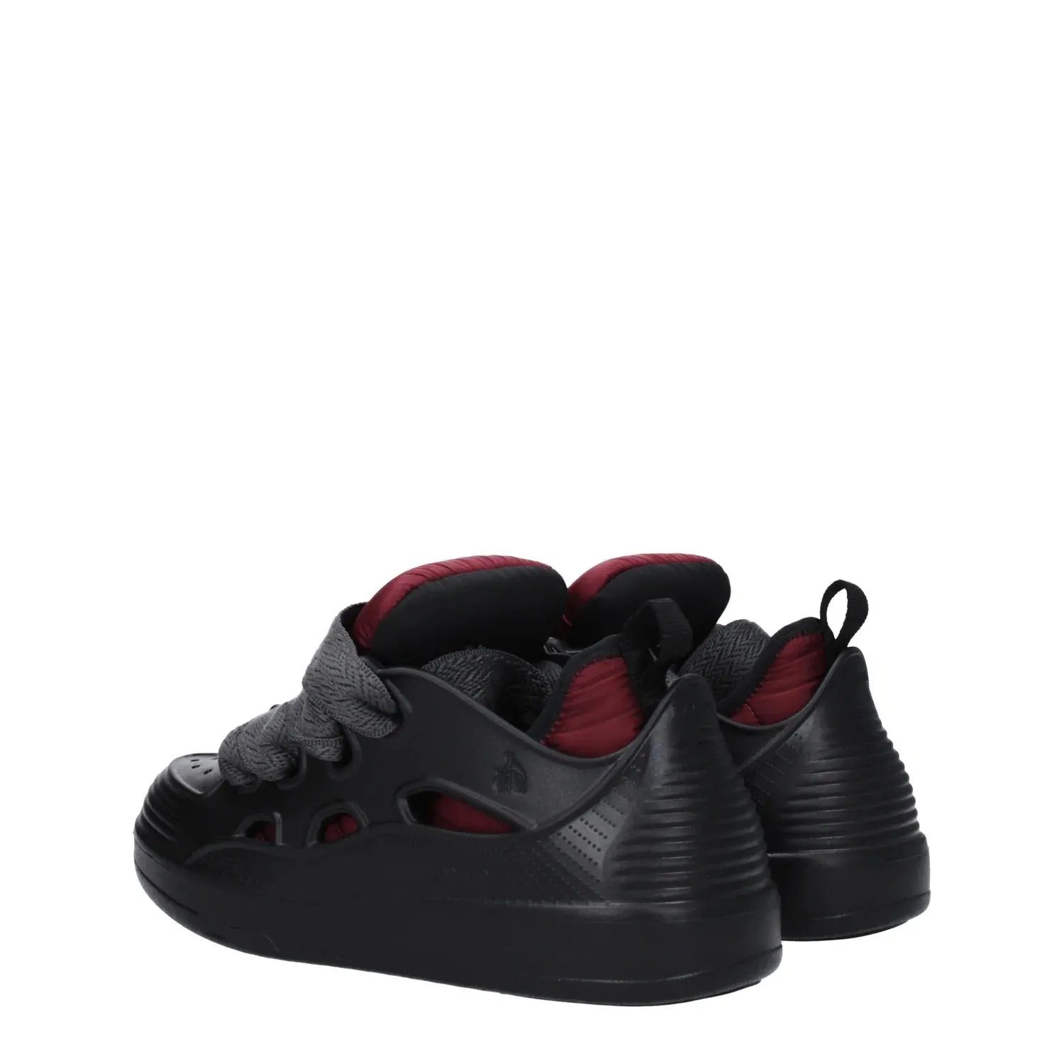 Lanvin Men Rubber Black/Anthracite Curb removable-insole Sneakers