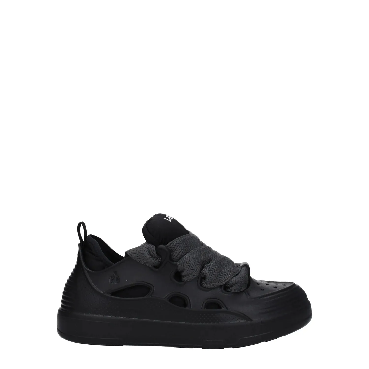 Lanvin Men Rubber Black/Anthracite Curb removable-insole Sneakers