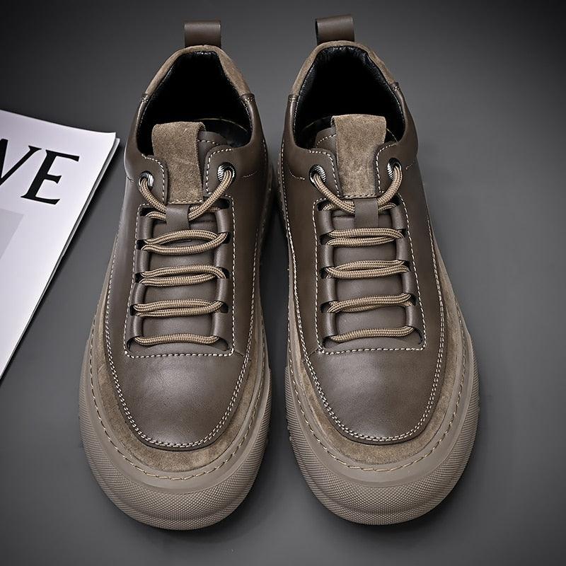 Leather Men's Casual Oxford Shoes - Classic Sneakers - GW424