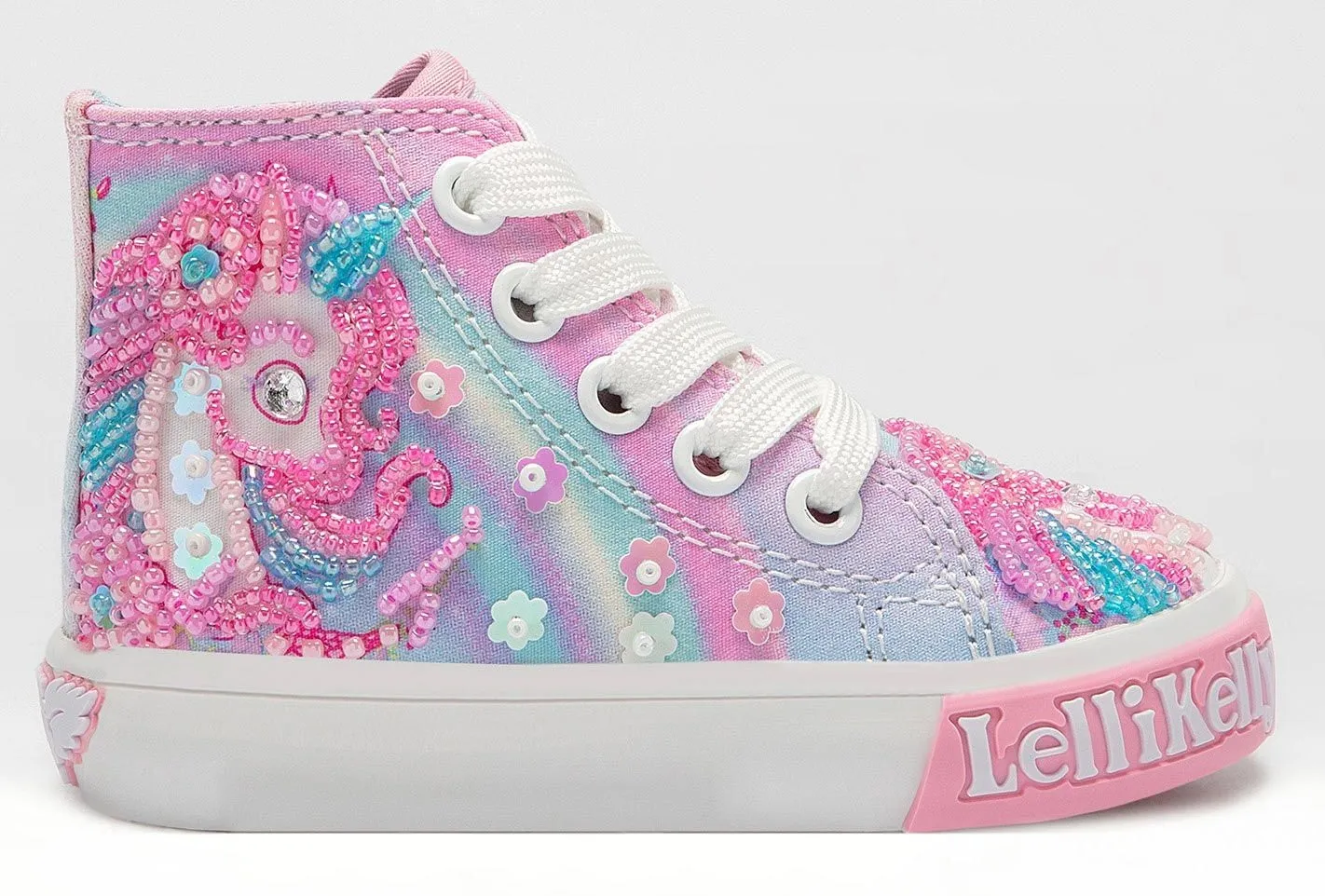 Lelli Kelly LK 3478 Unicorn White Fantasia Baby Boots HI-Top