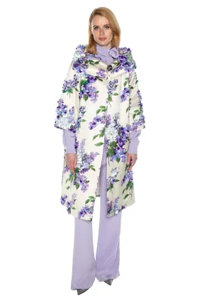 'LILAC GARDEN' EMBELLISHED JACKIE OPERA COAT