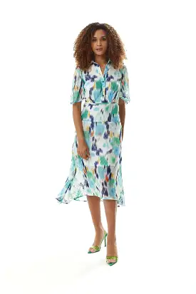 Liquorish Multicolour Chiffon Midi Dress