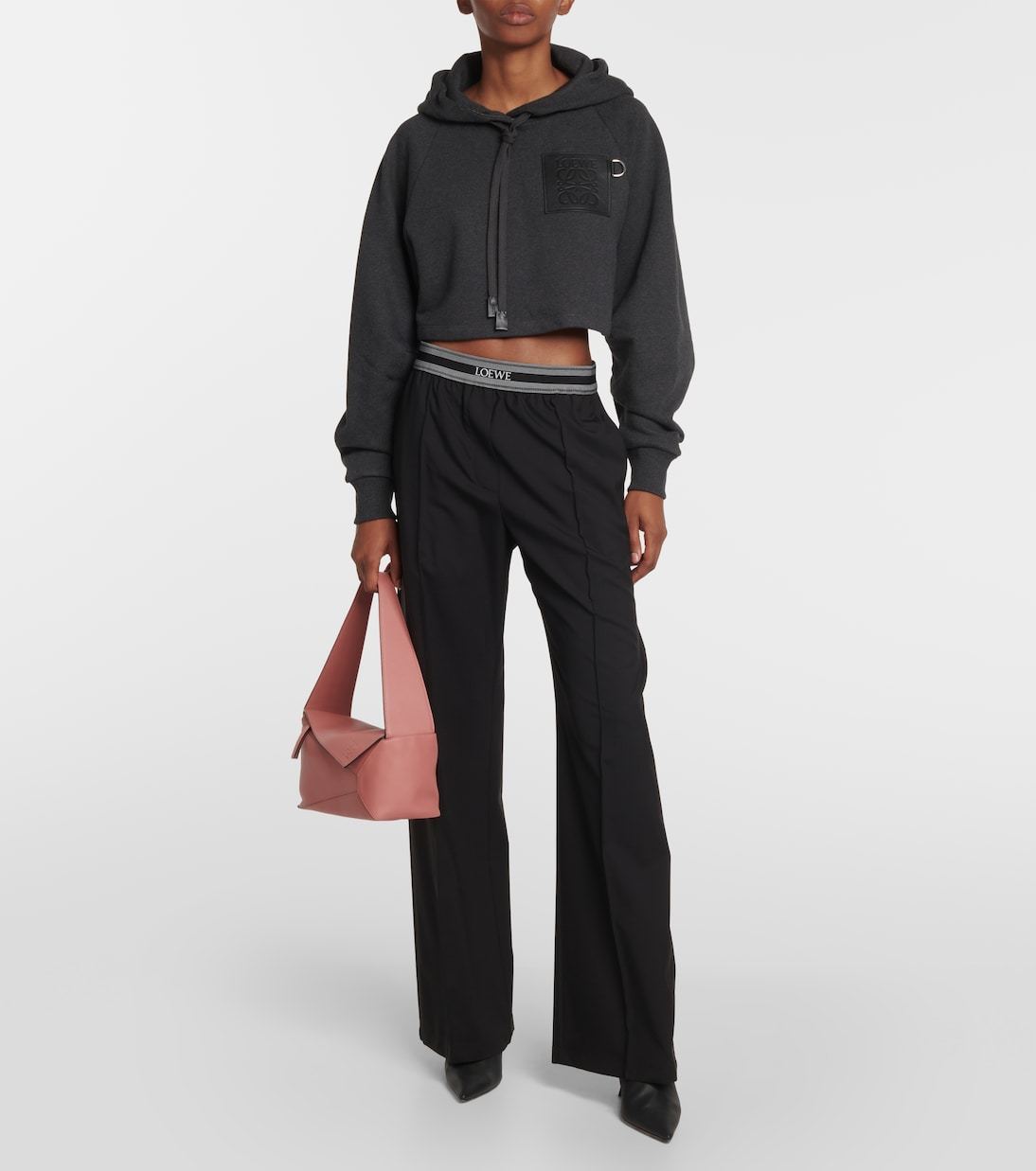 LOEWE  |Cropped hoodie in cotton