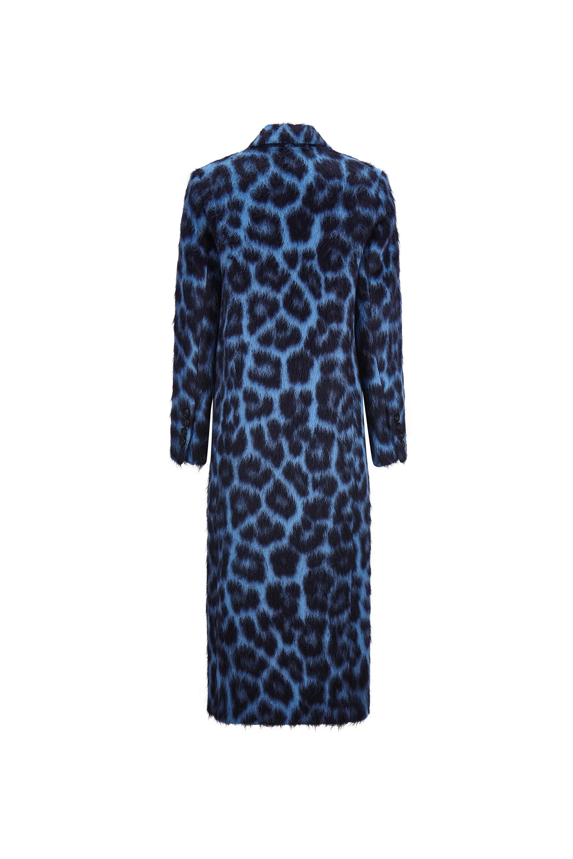 'LONDON LEOPARDO' MIDI LENGTH DOUBLE BREASTED COAT