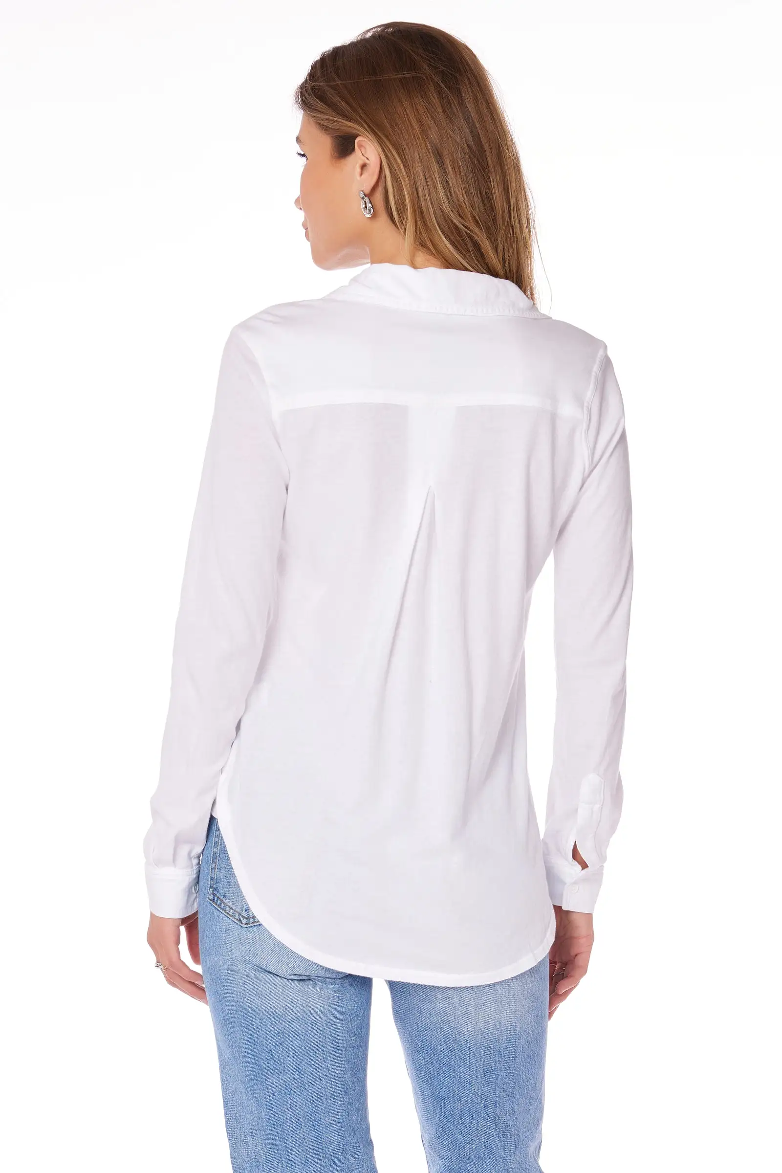 LONG SLEEVE BUTTON FRONT TEE