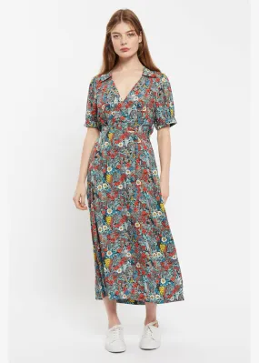 Louche Sakani Floret 60's Midi Dress Multi