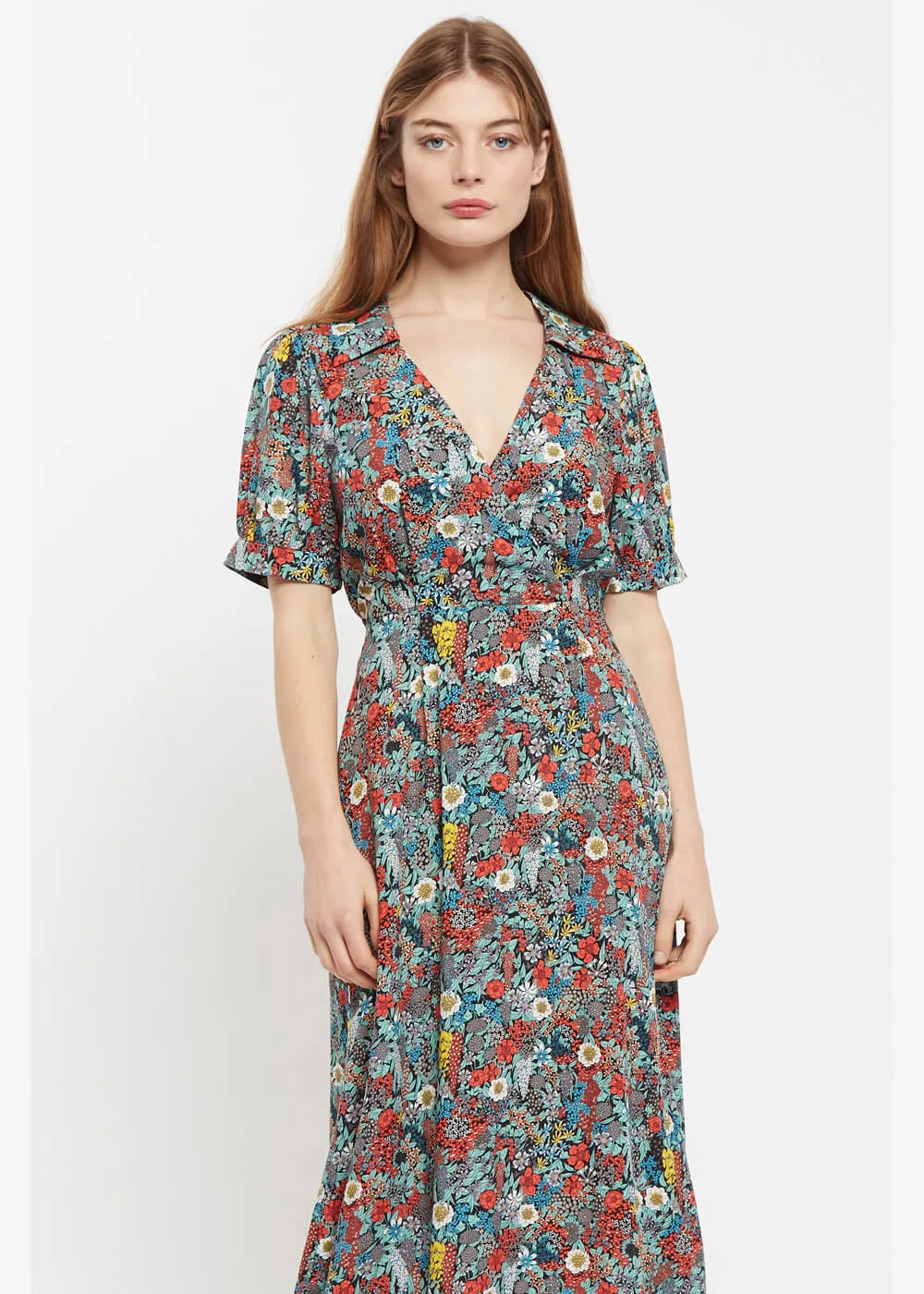 Louche Sakani Floret 60's Midi Dress Multi