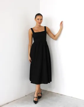 Mariel Midi Dress (Black)