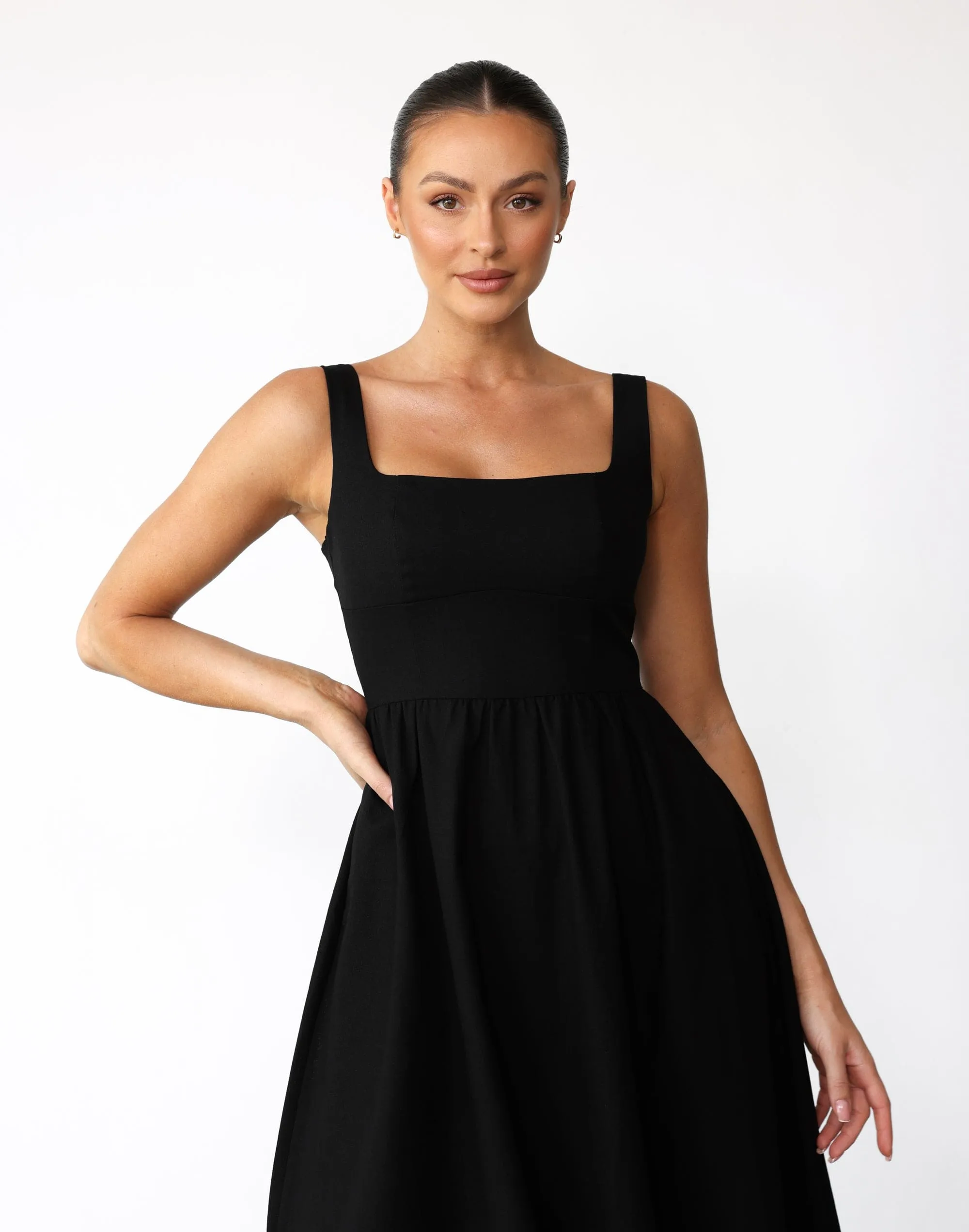 Mariel Midi Dress (Black)