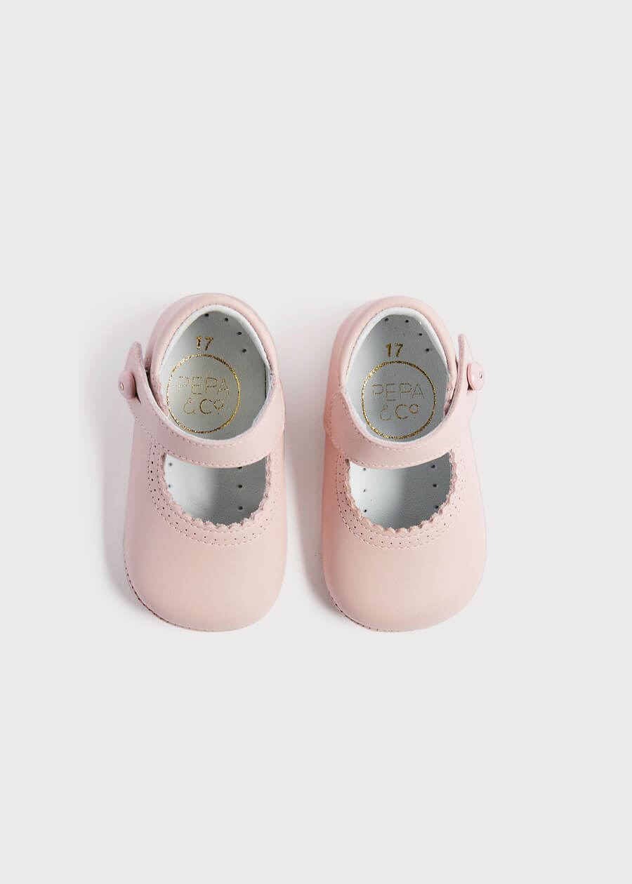 Mary Jane Pram Shoes in Pink (17-20EU)