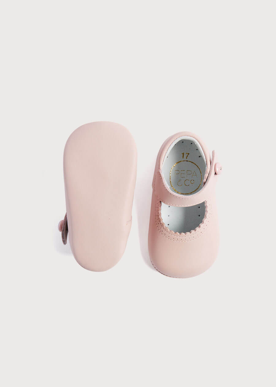 Mary Jane Pram Shoes in Pink (17-20EU)