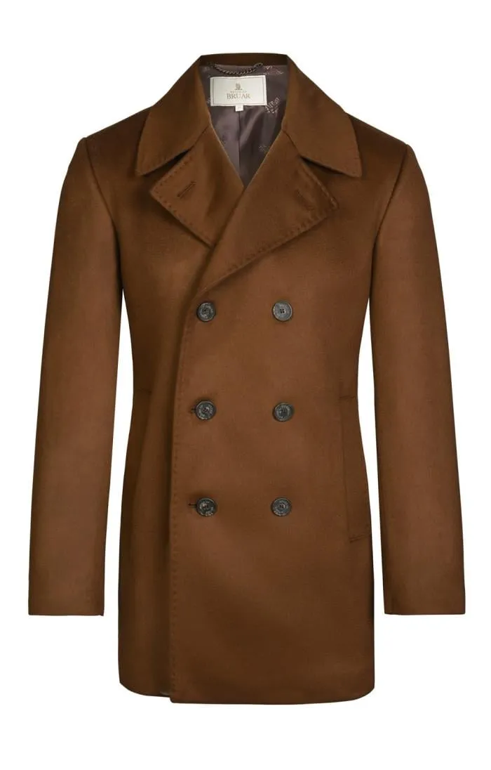 Men's Wool and Cashmere Double Breasted Peacoat