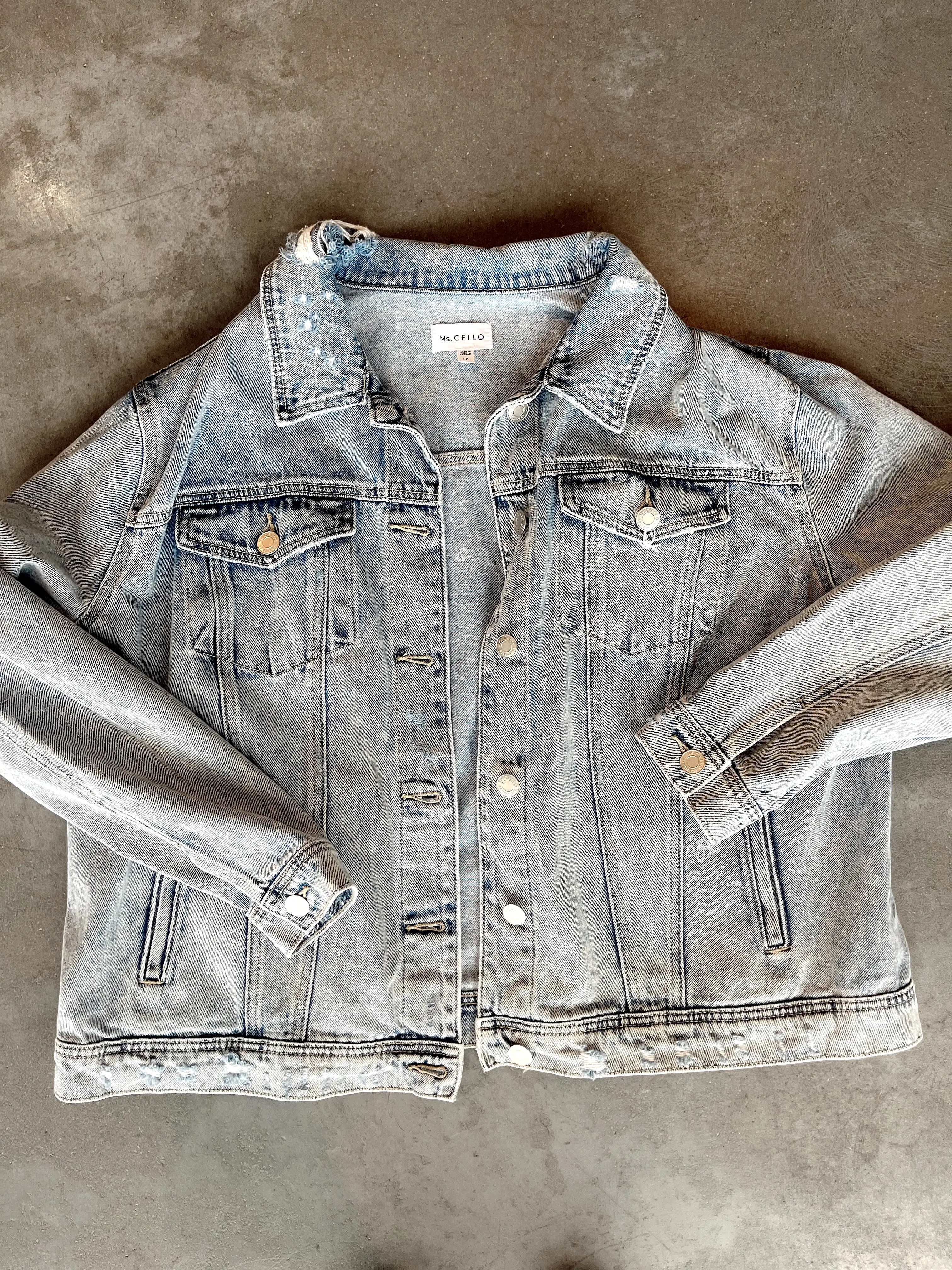 Mid Length Classic Denim Jacket PLUS