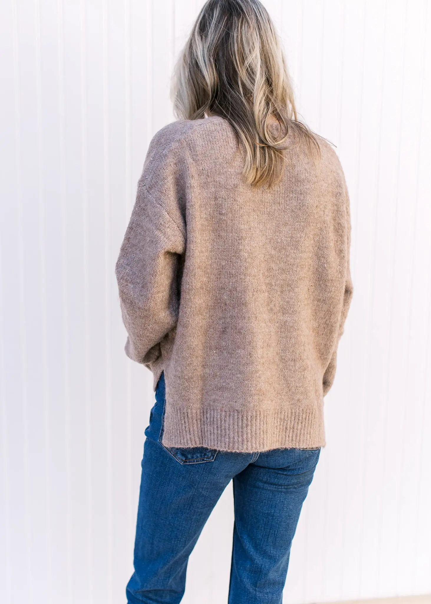 Mocha Round Neck Sweater