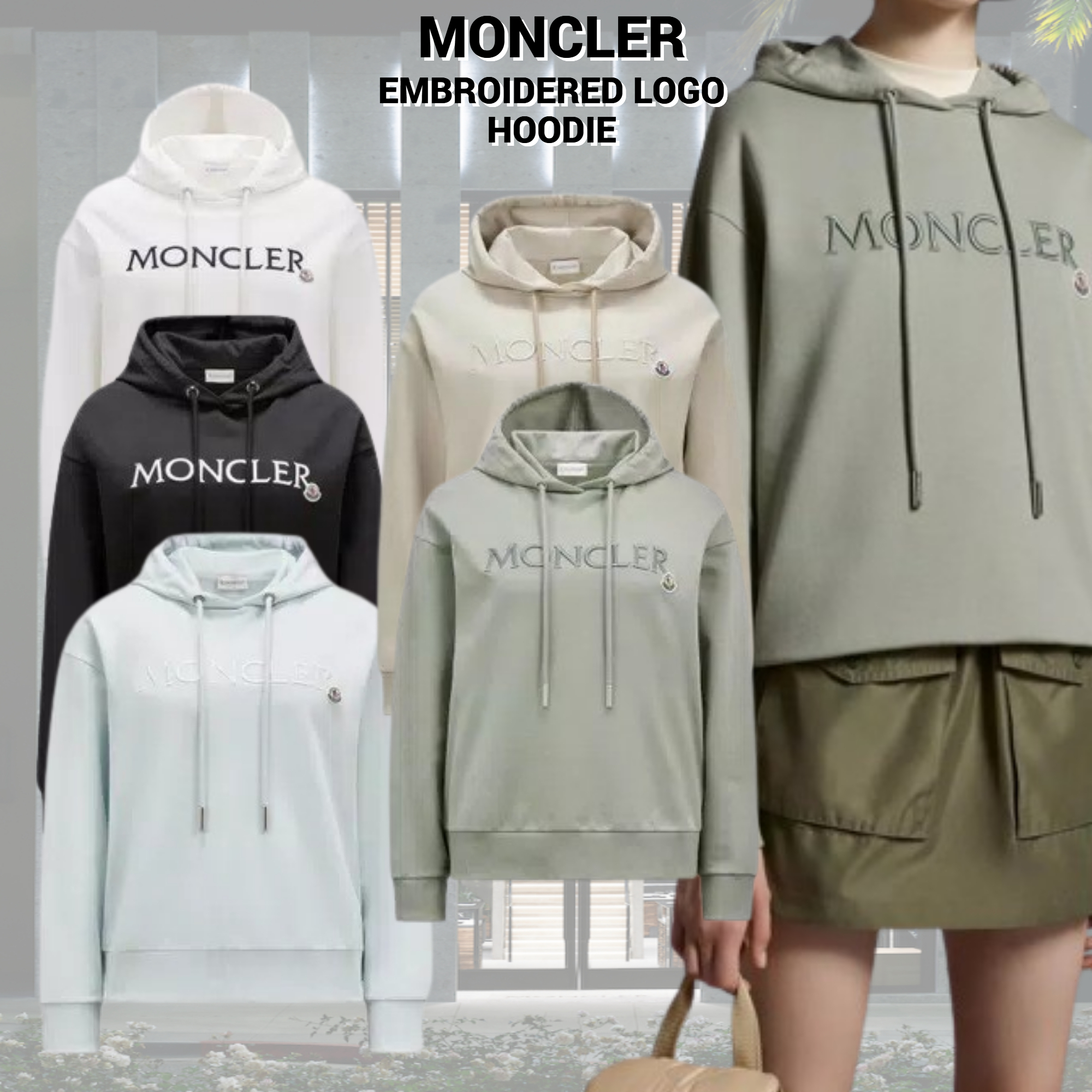 MONCLER  |Embroidered Logo Hoodie