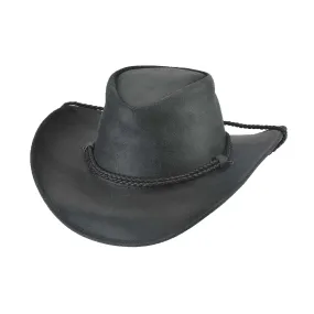 Montecarlo Black Hilltop Leather Hat