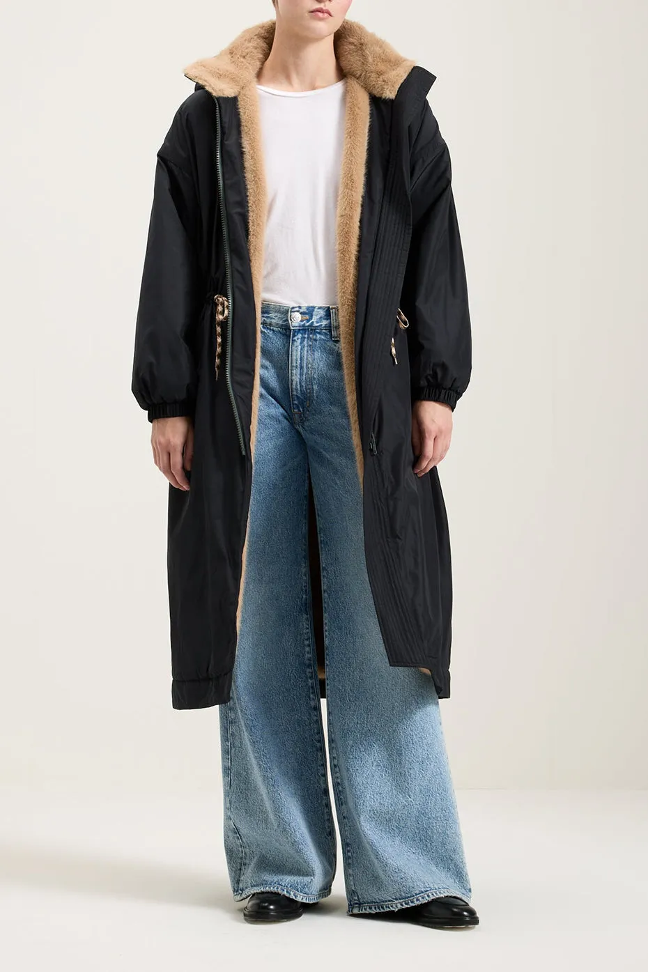 Navy Hosfo Long Parka Coat