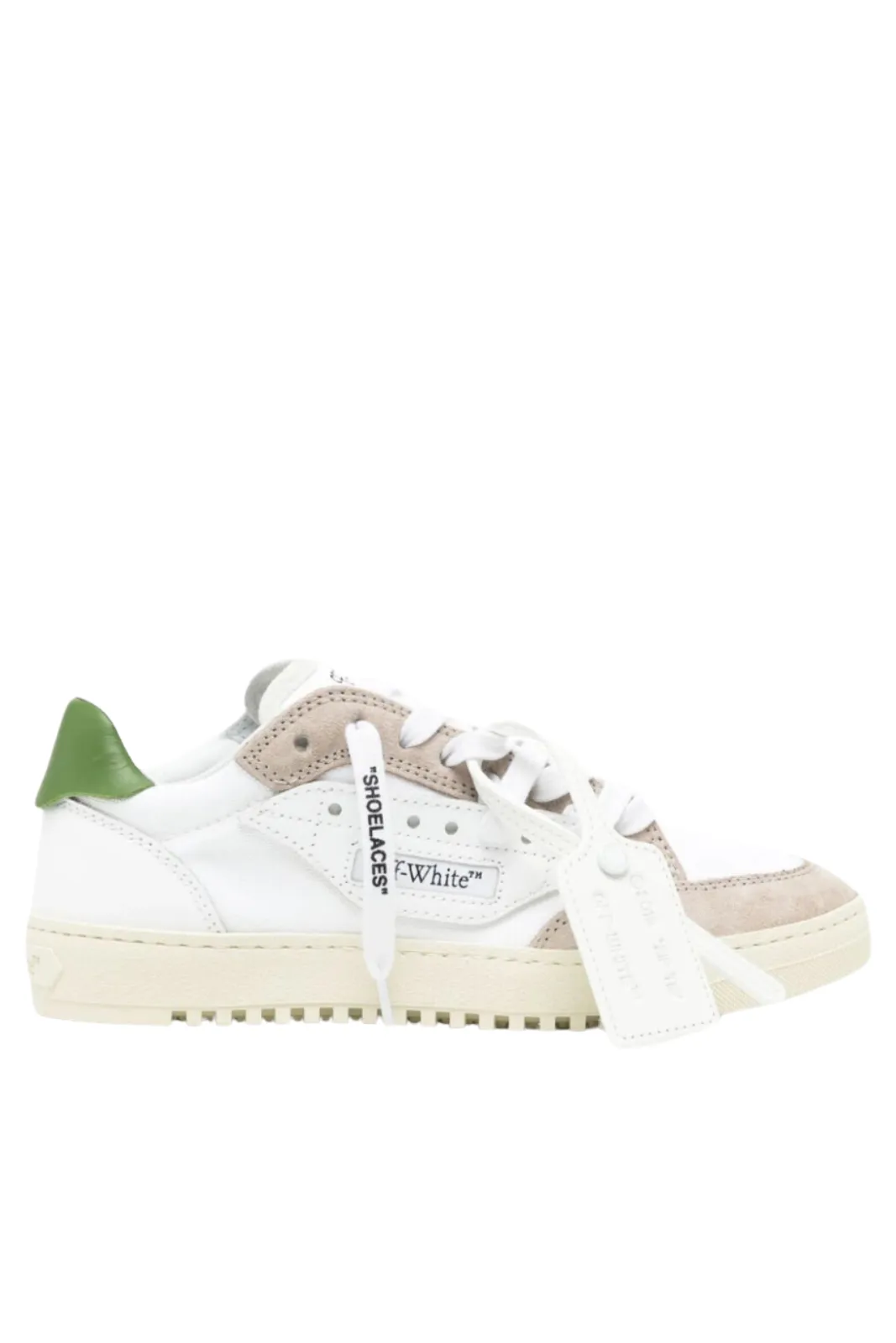 Off-White 5.0 leather white green sneakers