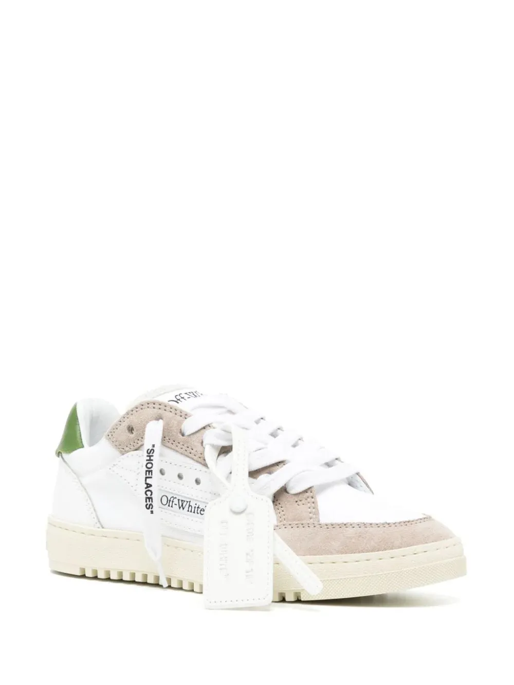 Off-White 5.0 leather white green sneakers